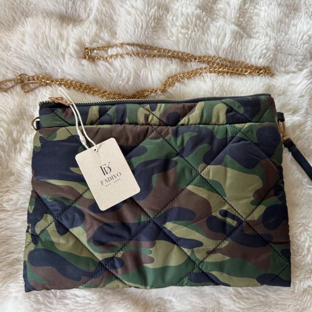 Puffy Camo Wristlet